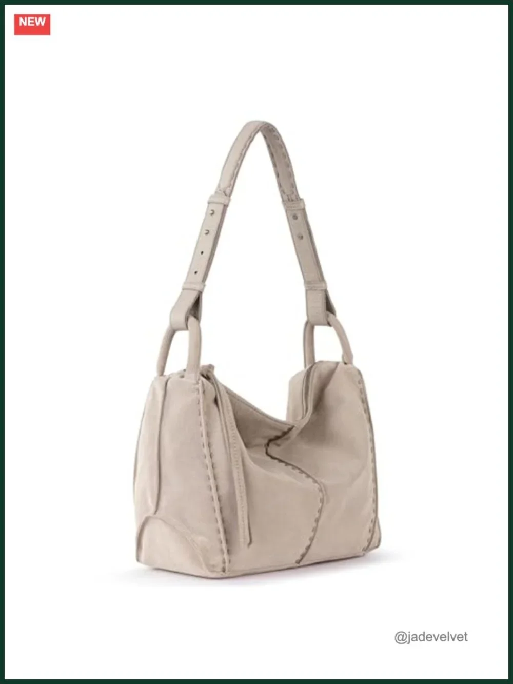 Leather Hobo Bag with Zipper Pocket - Large Women's Handbag for Everyday &